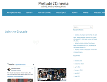 Tablet Screenshot of prelude2cinema.com